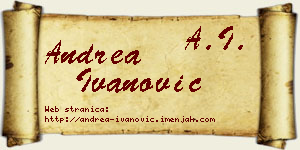 Andrea Ivanović vizit kartica